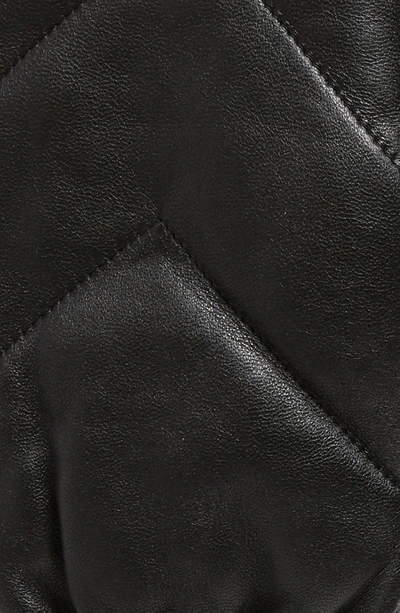 Shop Ur Quilted Leather Puffer Mitten In Black