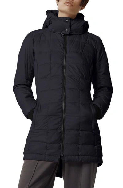 Shop Canada Goose Ellison Black Label Packable 675 Fill Power Down Jacket In Navy - Marine