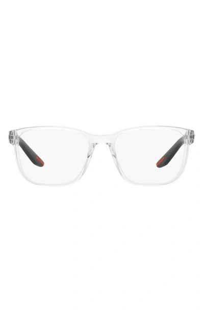 Shop Prada 57mm Pillow Optical Glasses In Crystal