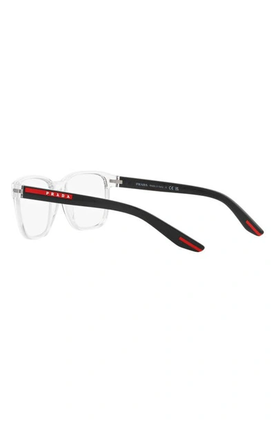 Shop Prada 57mm Pillow Optical Glasses In Crystal