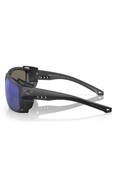 Costa Del Mar King Tide 8 60mm Polarized Rectangular Sunglasses In Blue
