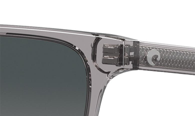 Costa Del Mar Kailano Smk Crystl Gry Grad 580g  Square Polarized Sunglasses In Grey Gradient