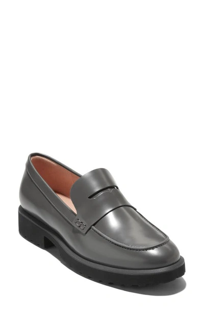 Shop Cole Haan Geneva Lug Sole Penny Loafer In Pavement B
