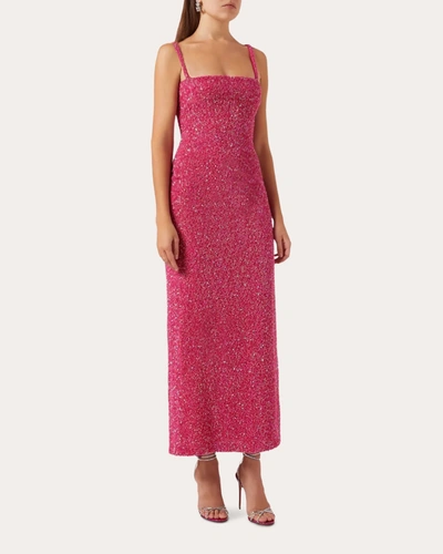 Shop No Pise La Grama Women's Luciernaga Sequin Dress In Pink
