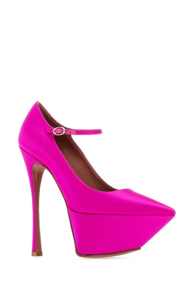Shop Amina Muaddi Heeled Shoes In Pink