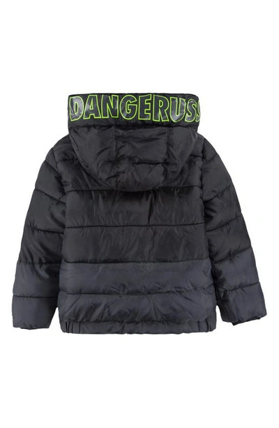 Shop 3 Brand Kids' Sideline Ripstop Puffer Jacket In Green Strike