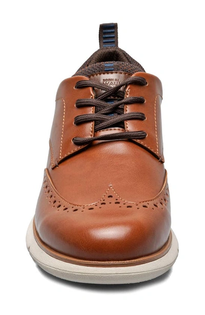 Nunn Bush Men's Stance Wingtip Casual Oxford Shoes In Cognac Multi