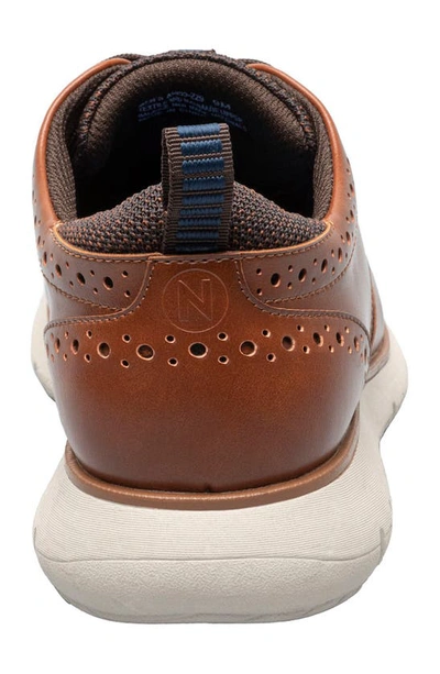 Nunn Bush Men's Stance Wingtip Casual Oxford Shoes In Cognac Multi