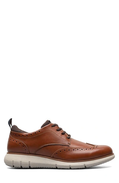 Nunn Bush Men's Stance Wingtip Casual Oxford Shoes In Cognac Multi