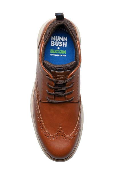 Nunn Bush Men's Stance Wingtip Casual Oxford Shoes In Cognac Multi