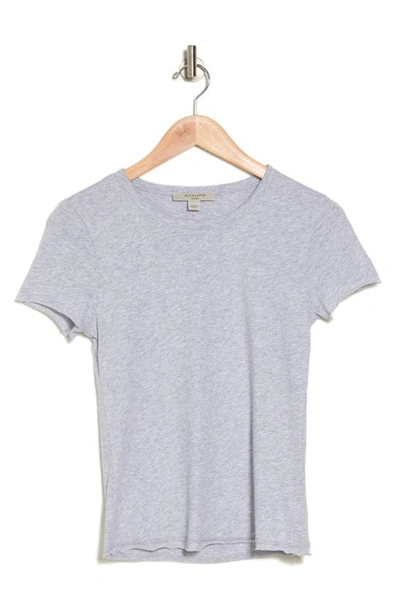 Shop Allsaints Bela Crewneck T-shirt In Grey Marl