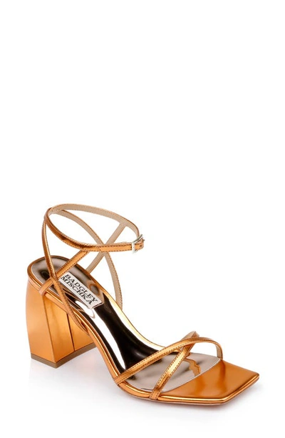 Shop Badgley Mischka Collection Ivanka Ankle Strap Sandal In Rust