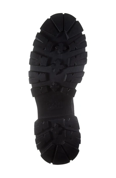 Shop Dkny Sasha Lug Chelsea Boot In Black Cracked Leather