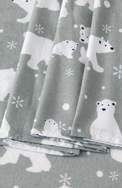 Woven & Weft Turkish Cotton Flannel Sheet Set In Polar Bears