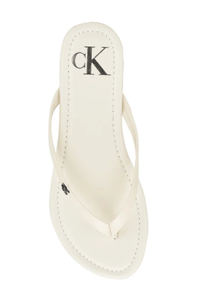 Shop Calvin Klein Crude Flip Flop In Cream