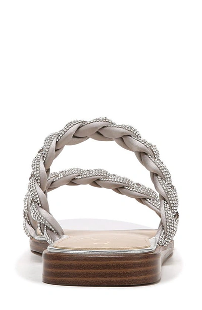 Shop Sam Edelman Inette Slide Sandal In Soft Silver