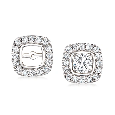 Ross-simons Diamond Earring Jackets In 14kt White Gold In White