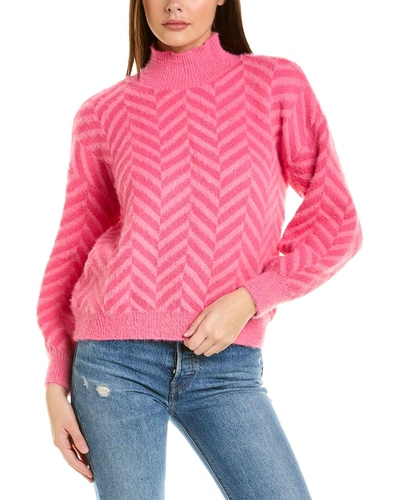 Shop Isla Ciel Fuzzy Sweater In Pink