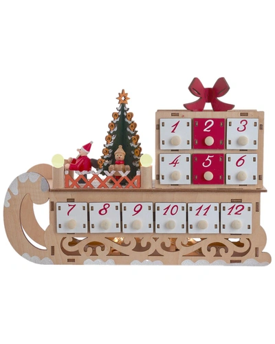 Shop Kurt Adler 8.3in Led Santa Sled With Advent Calendar