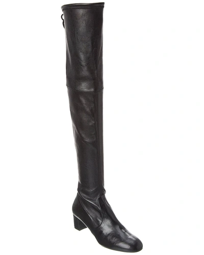 Shop Stuart Weitzman Sofia City 50 Leather Over-the-knee Boot In Black