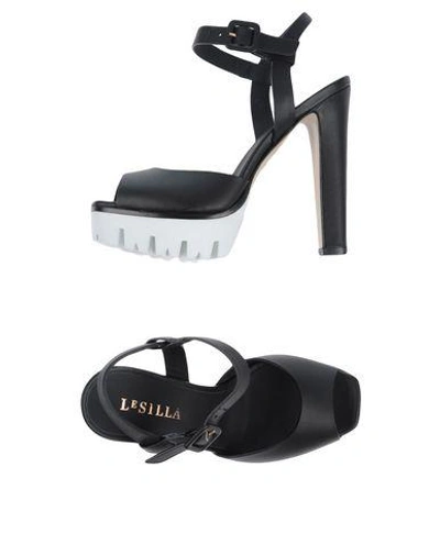 Shop Le Silla Sandals In Black