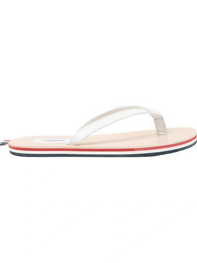 Shop Thom Browne Striped Sole Flip Flops