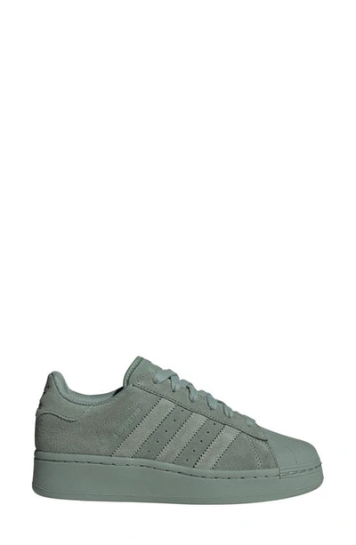 Shop Adidas Originals Superstar Xlg Sneaker In Green/ White/ Green Oxide