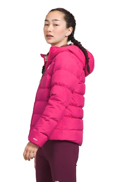 Shop The North Face Kids' Reversible Hooded 600-fill Power Down Jacket In Mr. Pink