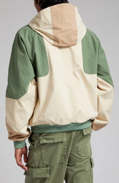 Shop Ranra Godor Colorblock Hooded Jacket In Sand