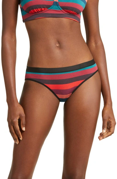 Shop Meundies Bikini In Bright Stripes