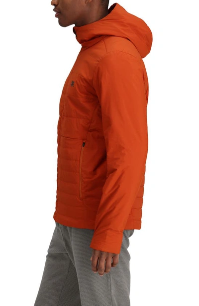 Shop Outdoor Research Shadow Water Resistant Insulated Hooded Jacket In Terra