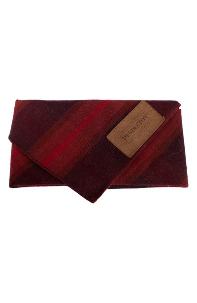 Shop Pendleton Plaid Dog Bandana In Red Ombre