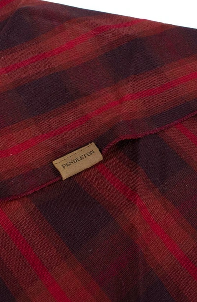 Shop Pendleton Plaid Dog Bandana In Red Ombre