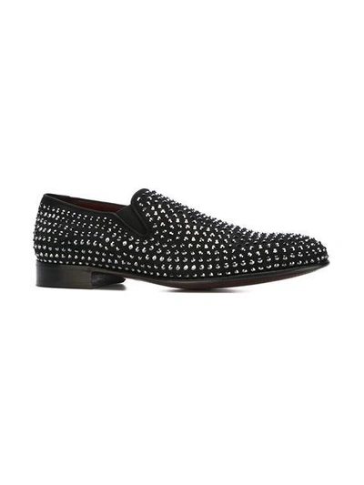 Shop Dolce & Gabbana Studded Loafers - Black