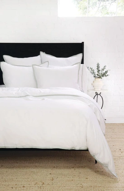 Pom Pom At Home Langston Sateen Duvet Cover & Sham Set In White