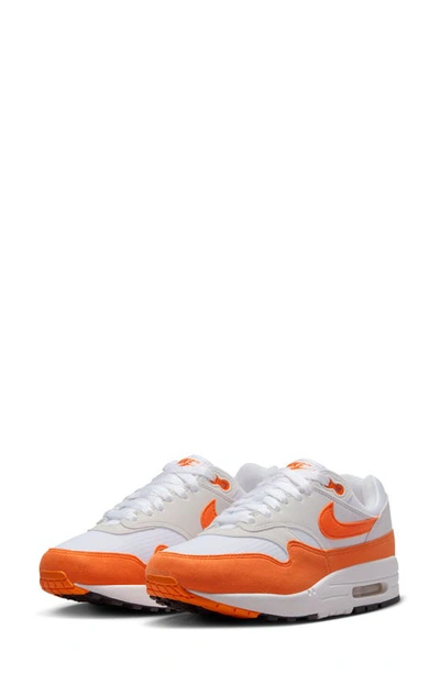 Shop Nike Air Max 1 '87 Sneaker In Grey/ Orange/ Black