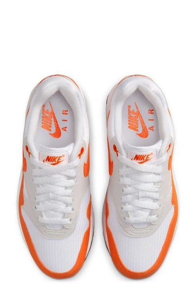 Shop Nike Air Max 1 '87 Sneaker In Grey/ Orange/ Black