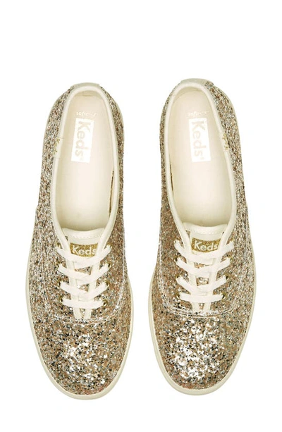 Keds Champion Glitter Celebrations Sneakers In Gold