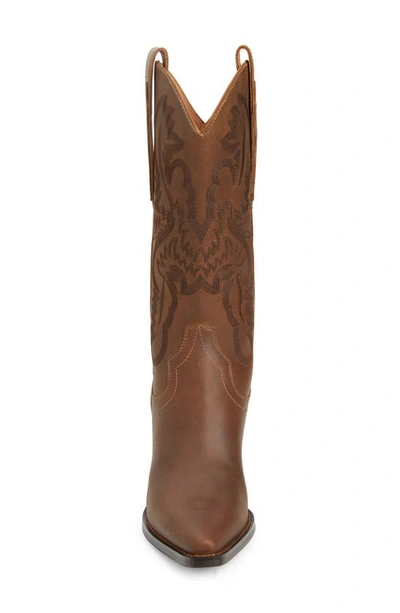 Jeffrey Campbell Dagget Western Boot In Brown Distressed