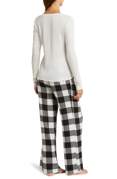 Honeydew Intimates Snowed In Pajamas In Ivory Check