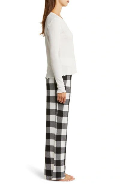 Honeydew Intimates Snowed In Pajamas In Ivory Check
