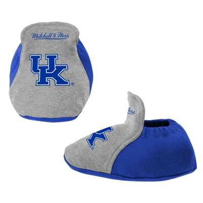 Shop Mitchell & Ness Infant  Royal/heather Gray Kentucky Wildcats 3-pack Bodysuit, Bib And Bootie Set