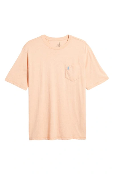 Shop Johnnie-o Dale Heathered Pocket T-shirt In Clementine
