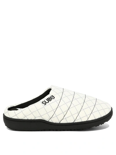 Shop And Wander " X Subu Reflective Rip" Slippers In White
