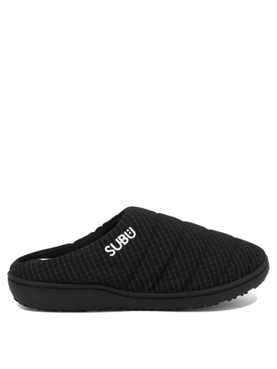 Shop And Wander " X Subu Reflective Rip" Slippers In Black
