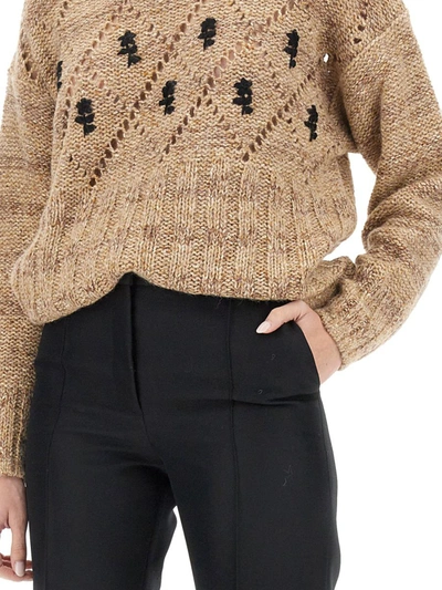 Cormio Oversize Knitwear Crew Neck Diamond Pattern In Neutral