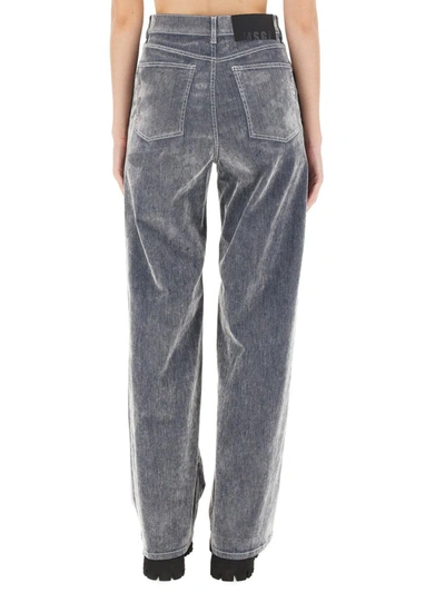 Shop Msgm Denim Pants In Grey