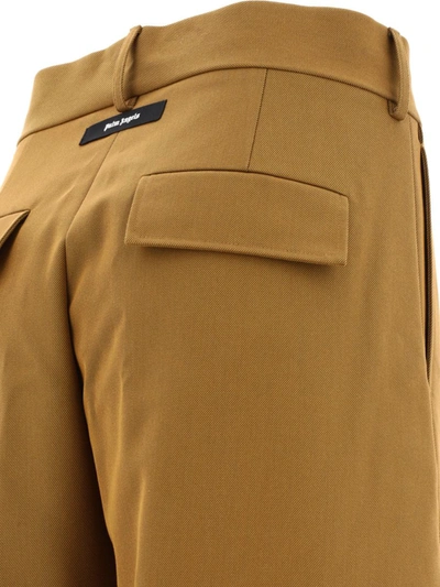 Shop Palm Angels Cargo Trousers In Brown