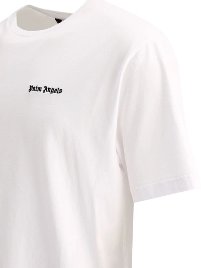 Shop Palm Angels T-shirt With Embroidered Logo In Black