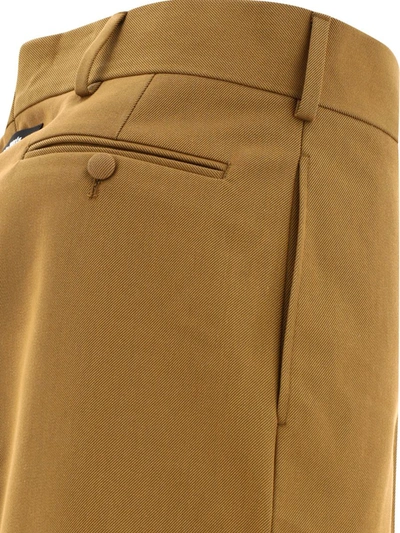 Shop Palm Angels Wide Tailored Trousers In Brown